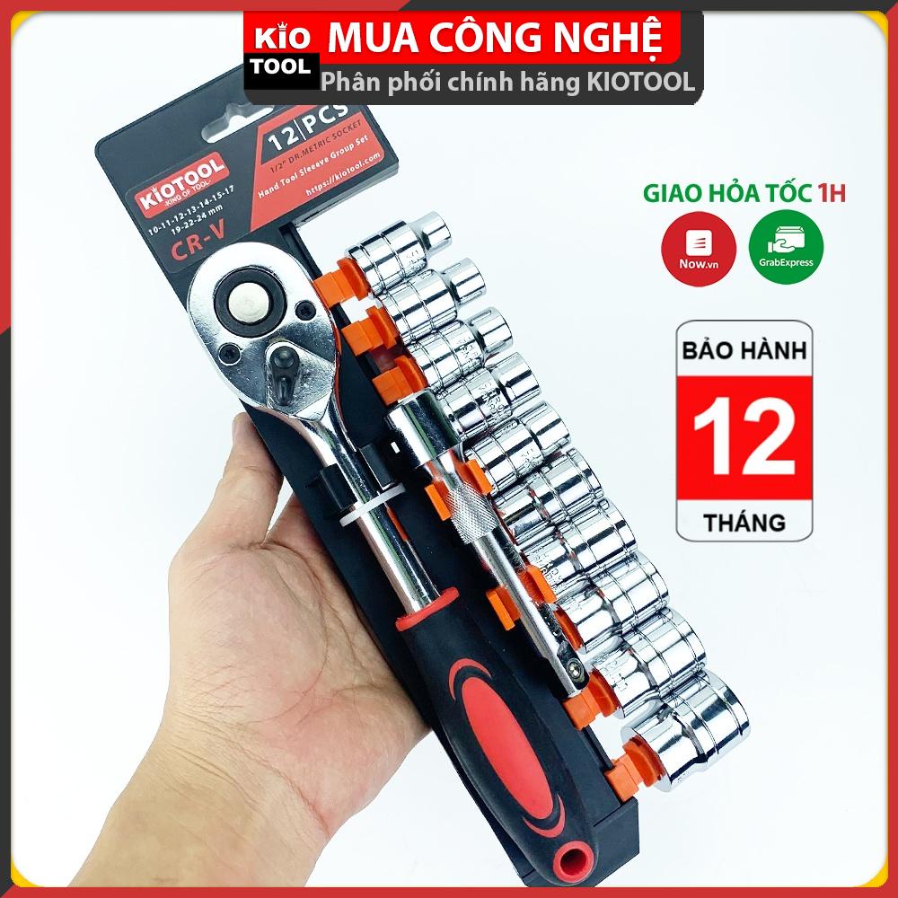 bộ tuýp bộ khẩu mở ốc 12 chi tiết Kiotool 8-24