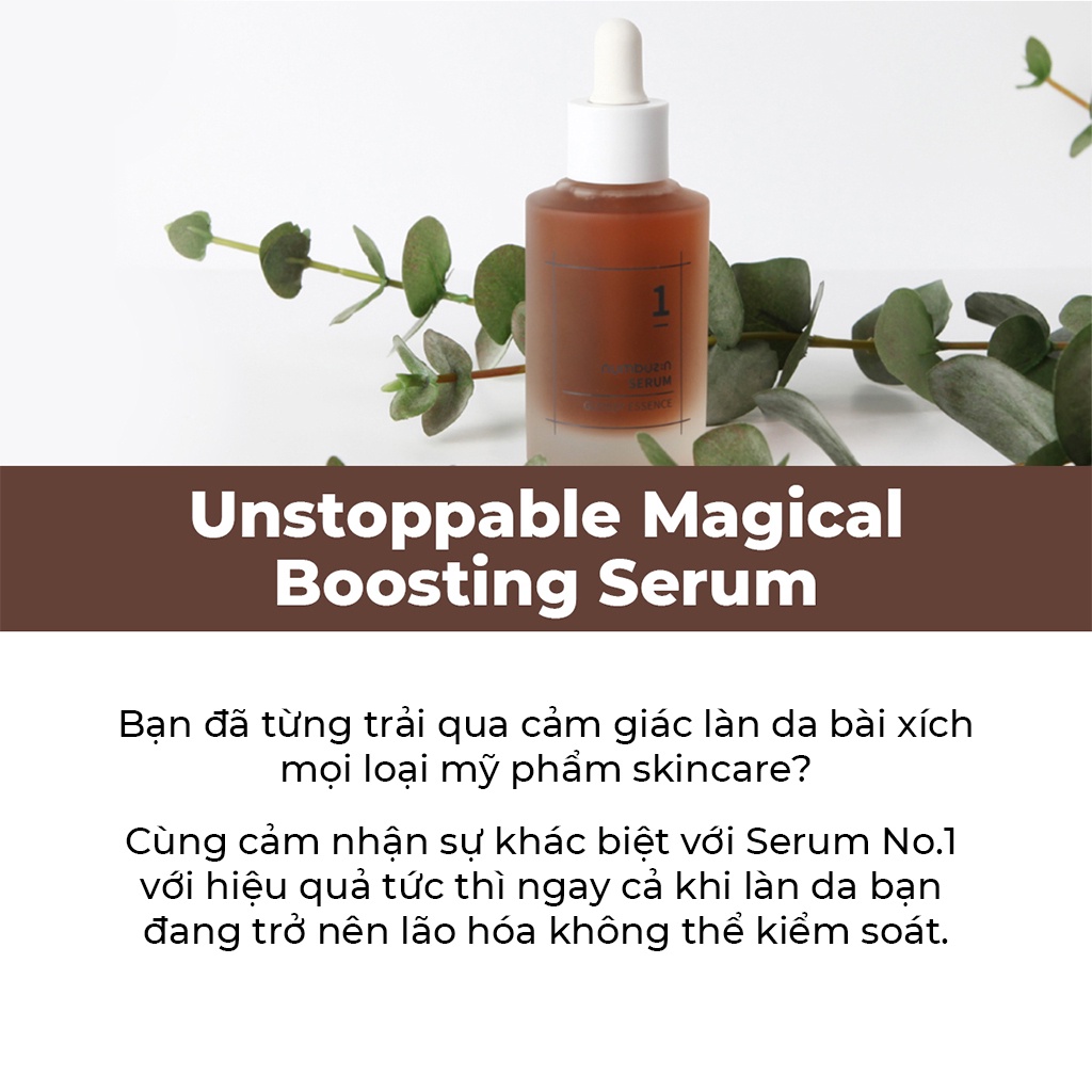 Serum No.1 Căng bóng da NUMBUZIN chiết xuất thảo dược Glossy Essence Serum 50ml