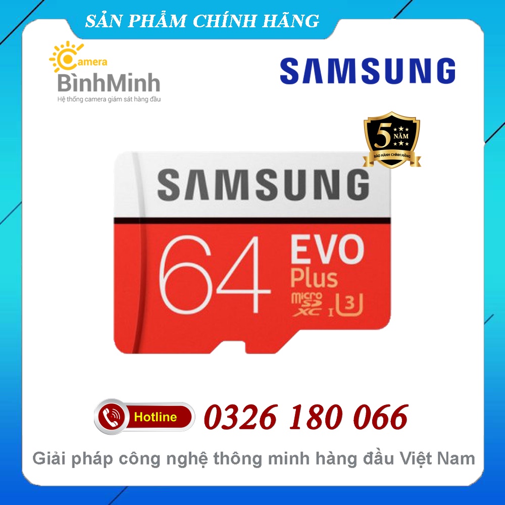 Thẻ Nhớ MicroSD 64GB 128GB Samsung Evo Plus U3 Class 10 - Tốc Độ 100MB/s (Tặng Kèm SD Adapter)