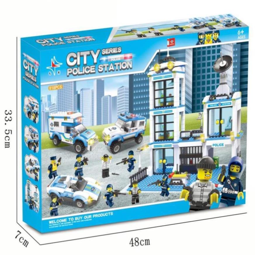 Lego Ghép Hình Trụ Sở Cảnh Sát POLICE CITY 818PCS A326