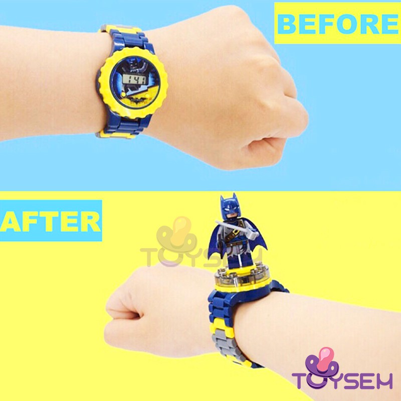 Đồ chơi trẻ em đồng hồ biến hình siêu nhân Toysem xoay 360 xem giờ và ngày tháng - Quà tặng sinh nhật, thôi nôi cho bé