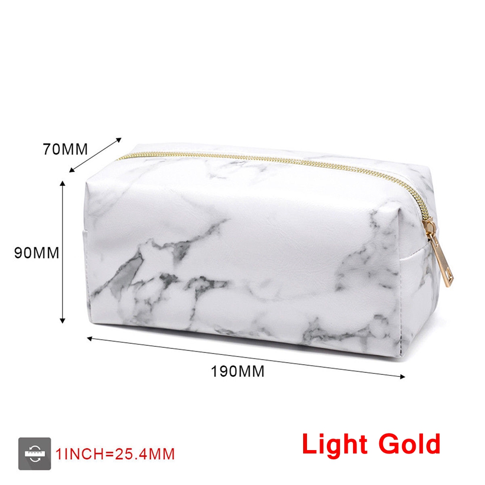 (Hàng Mới Về) Túi Đựng Bút / Đồ Trang Điểm Họa Tiết Đá Hoa Cương Độc Đáo