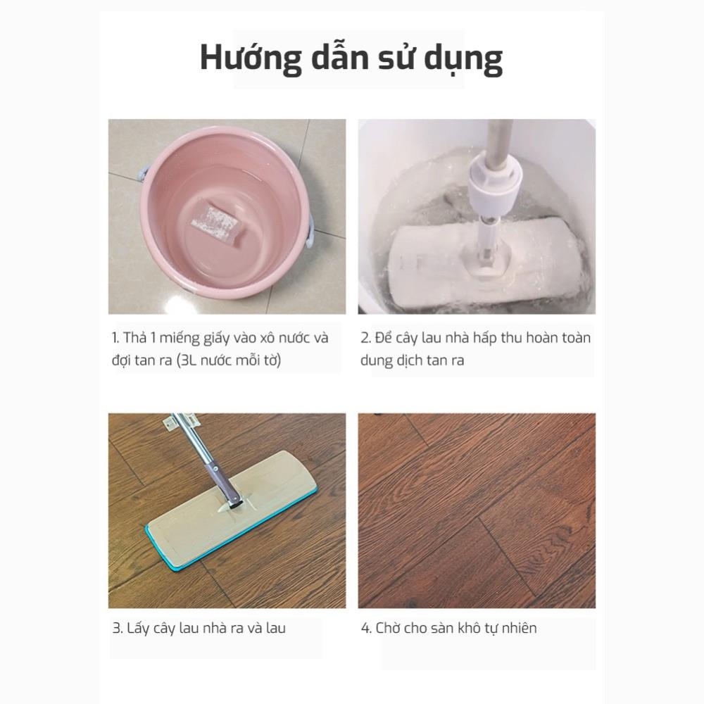 Túi 30 Giấy Lau Sàn Nhà HOMI, Hòa Tan Thay Thế Nước Lau Sàn, Hương Thơm Dịu Nhẹ Với Công Nghệ Tiên Tiến Diệt Khuẩn