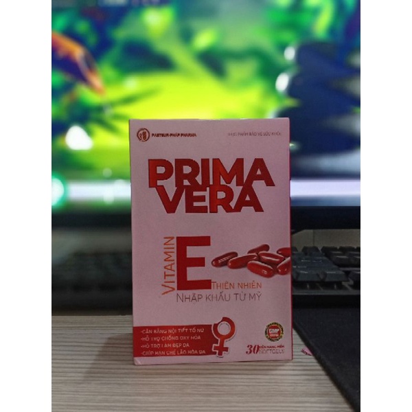 Viên Uống Bổ Sung Vitamin E Primavera Cấp Ẩm Chống Lão Hóa Da Hộp 30 Viên - TP138