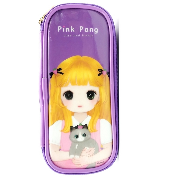 Bóp Viết Teen Hình Đứng - Mẫu 3 - Màu Tím - OEM