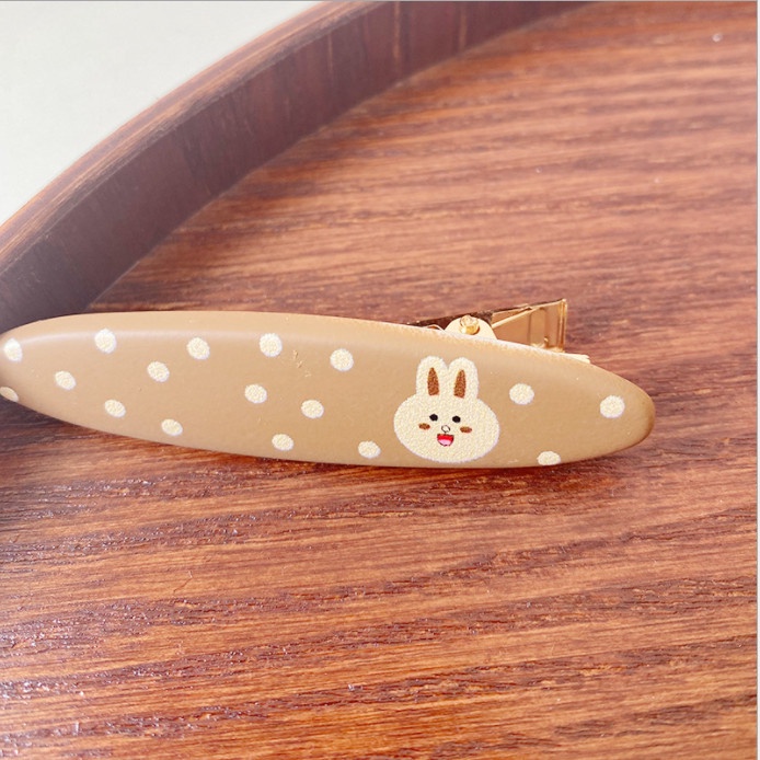 Kẹp tóc gấu thỏ hoa màu trà sữa ngọt ngào dễ thương hot trend Hàn Quốc Tatitava