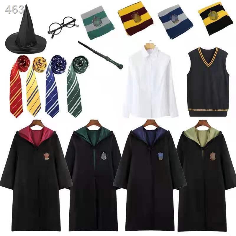 【hàng mới】Harry Potter quần áo cos toàn bộ của Gryffindor Slytherin biểu diễn trẻ em đồng phục halloween trường học xun