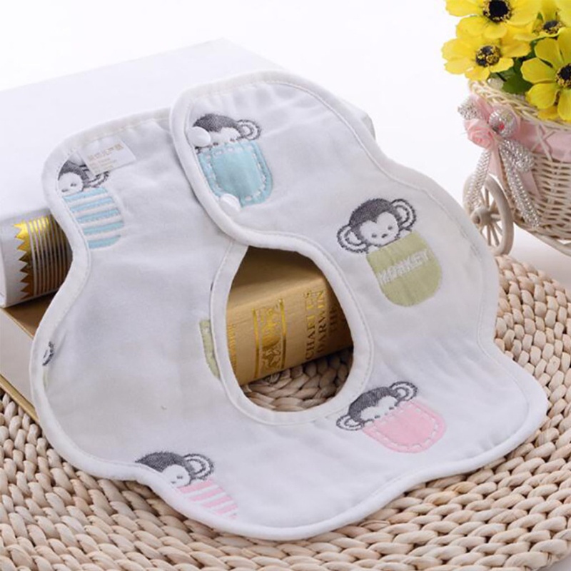 Yếm Ăn Cotton Có Thể Điều Chỉnh Tiện Lợi Cho Bé