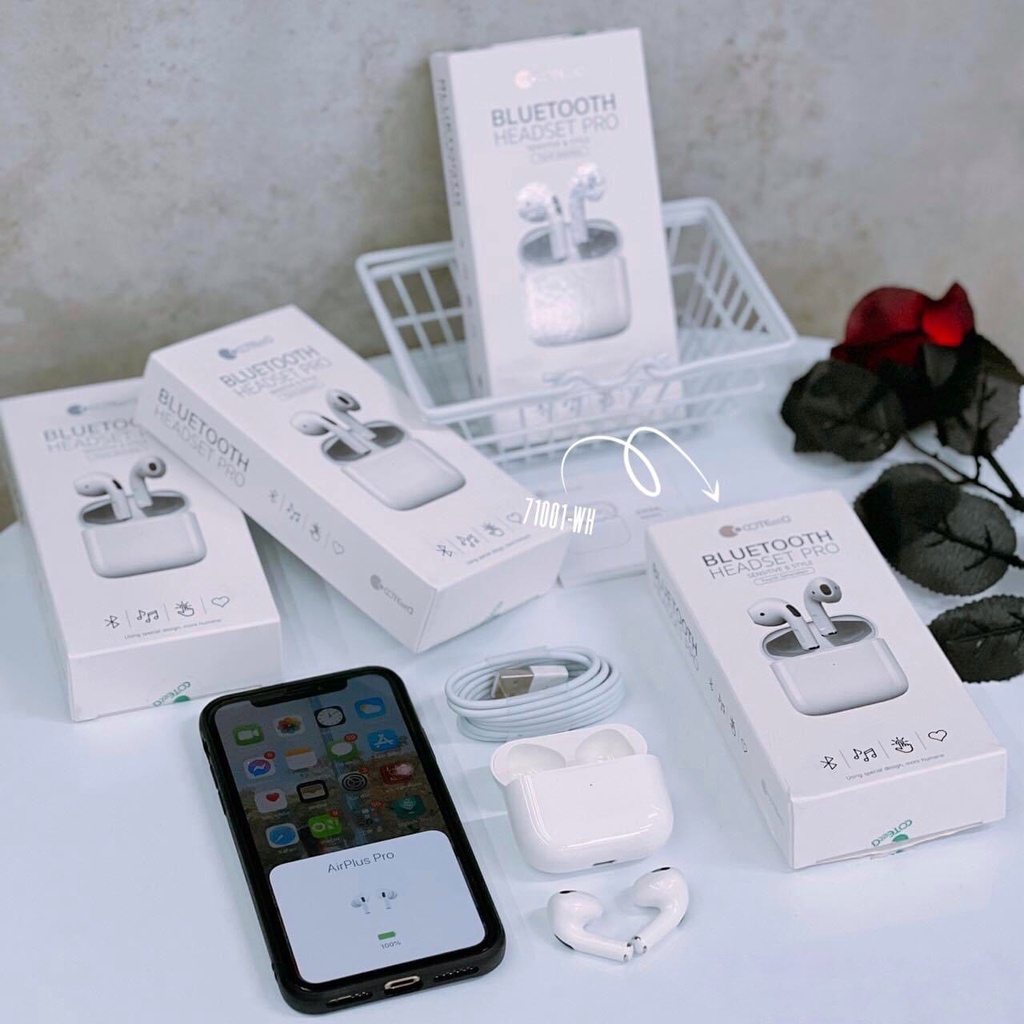 Tai nghe Bluetooth Headset Pro COTEetCI không dây - âm thanh chuẩn