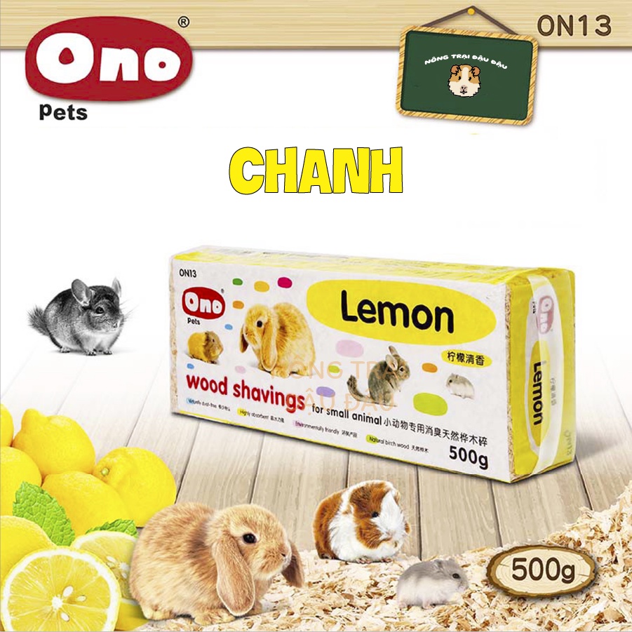 Mùn Cưa Lót Chuồng Cho Hamster, Thỏ, Bọ Ú, Chinchilla Hiệu ONO 500g, 1kg