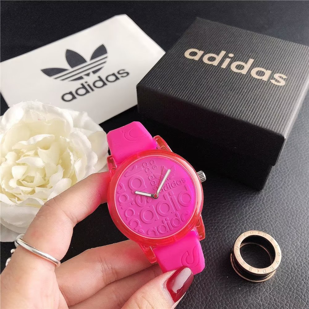 Đồng Hồ Đeo Tay Adidas Mặt Tròn Dây Da Thép Không Gỉ Thời Trang Cho Cặp Đôi
