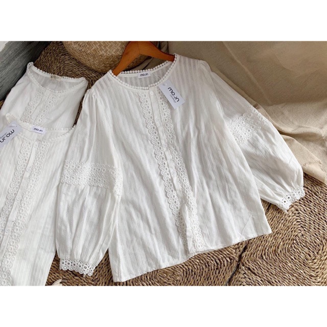 [Mã WASKT304 giảm 15% tối đa 30K đơn 99K] Áo babydoll trắng mã 1108