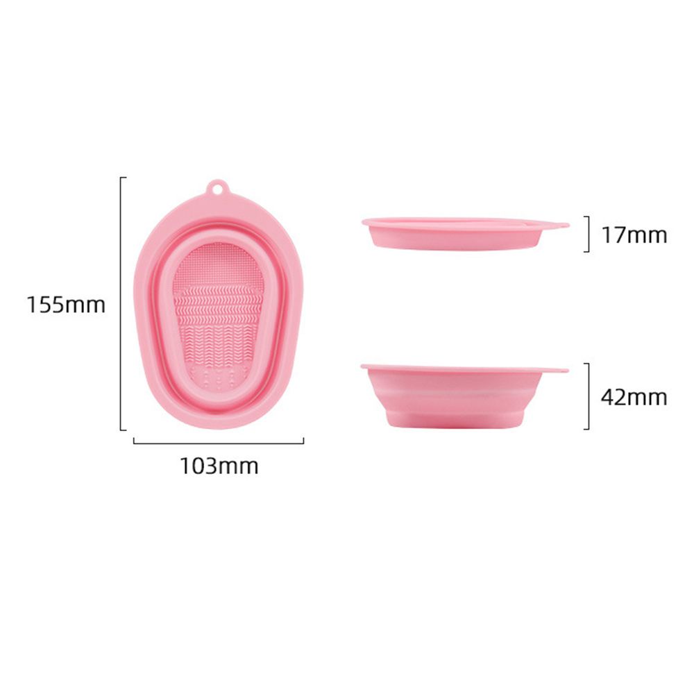 [Hàng mới về] Dụng cụ làm sạch cọ trang điểm bằng silicon có thể gập gọn lại tiện lợi