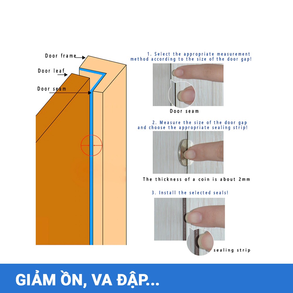 {🎁 Hàng tốt } Ron cửa cuộn 5 mét Gioăng cao su chữ I chống ồn, ngăn Bụi cửa Sổ (roncua.com.vn) 🎁