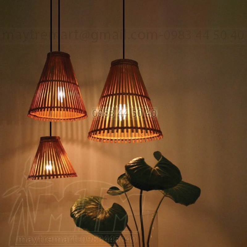 Chao đèn hình nơm xòe decor trang trí quán ăn, quán cafe