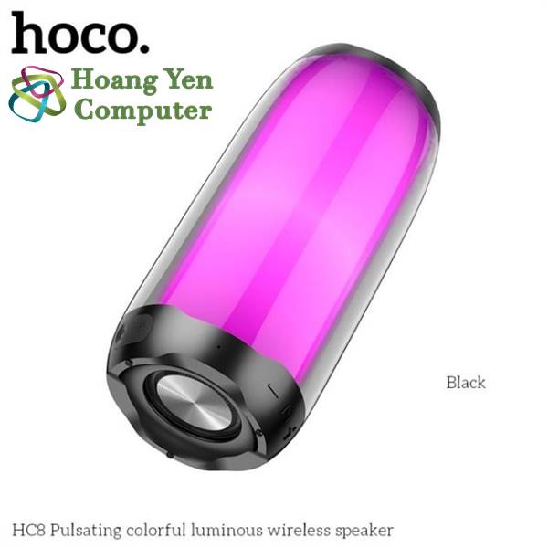 Loa Bluetooth Hoco HC8 Âm Thanh 360, Đèn Led RGB Đổi Màu Cực Đẹp - Chính Hãng BH 12 Tháng - Hoàng Yến Computer