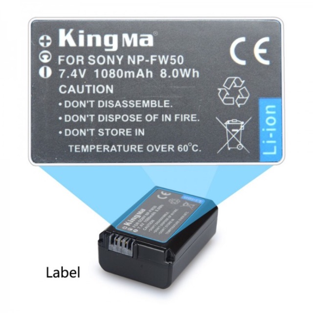 Kingma FW50 (bộ 1 pin +cốc sạc đôi) Tặng hộp