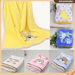 Chăn lông nhung hoạt hình mềm mại giữ ấm cho bé sơ sinh