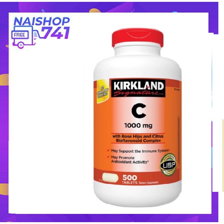 Vitamin c 1000mg kirkland bổ sung vitamin c giúp hỗ trợ tăng cường hệ miễn - ảnh sản phẩm 1