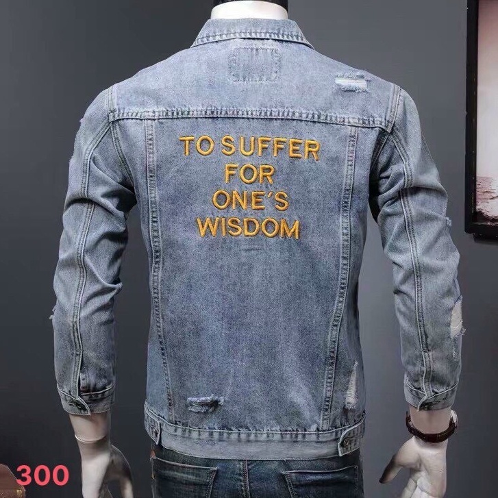 Áo khoác jean nam họa tiết cao cấp vải jean denim không nóng hàng chuẩn shop Phuongnamshop20 gf15