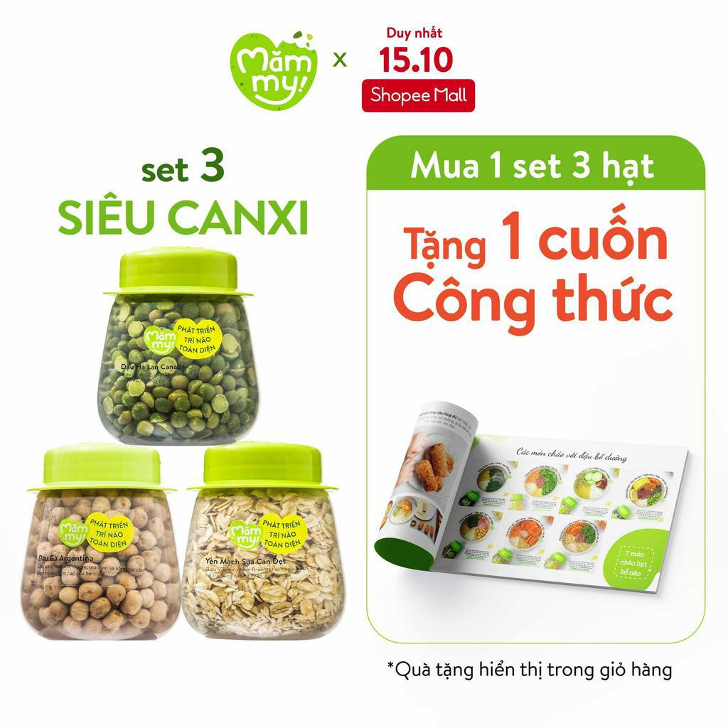 Đậu hạt hữu cơ cho bé ăn dặm Mămmy: Đậu lăng đỏ, đậu gà, quinoa, yến mạch sữa, hạt chia...Mămmy