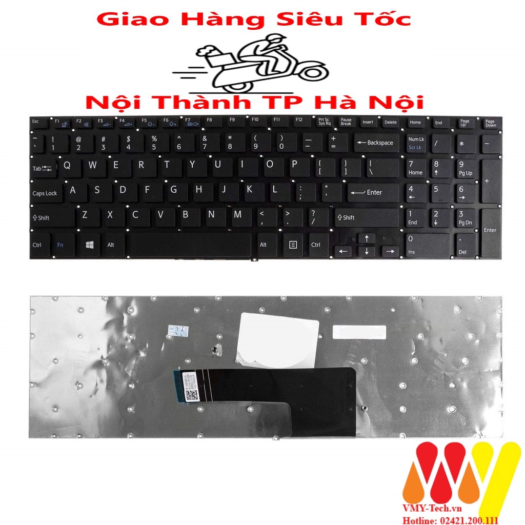 Bàn phím laptop Sony Vaio Fit 15 15E SVF15 SVF152 SVF153 SVF15A SVF15E SVF15A13SGS, SVF15A13SG, SVF15A13SG