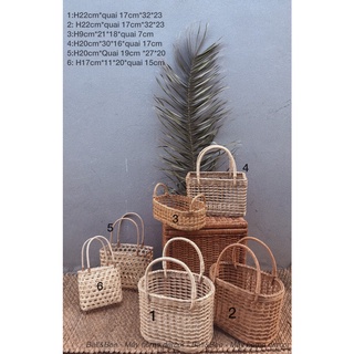 Giỏ Picnic Mây Tre Tự Nhiên Đan Dùng Để Đi Picnic - Đạo Cụ Chụp Ảnh Studio Dã Ngoại Vintage Boho