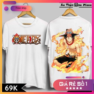 ⚡️freeship⚡️áo thun in hình portgas d. ace trắng và đen cực đẹp - áo thun one piece