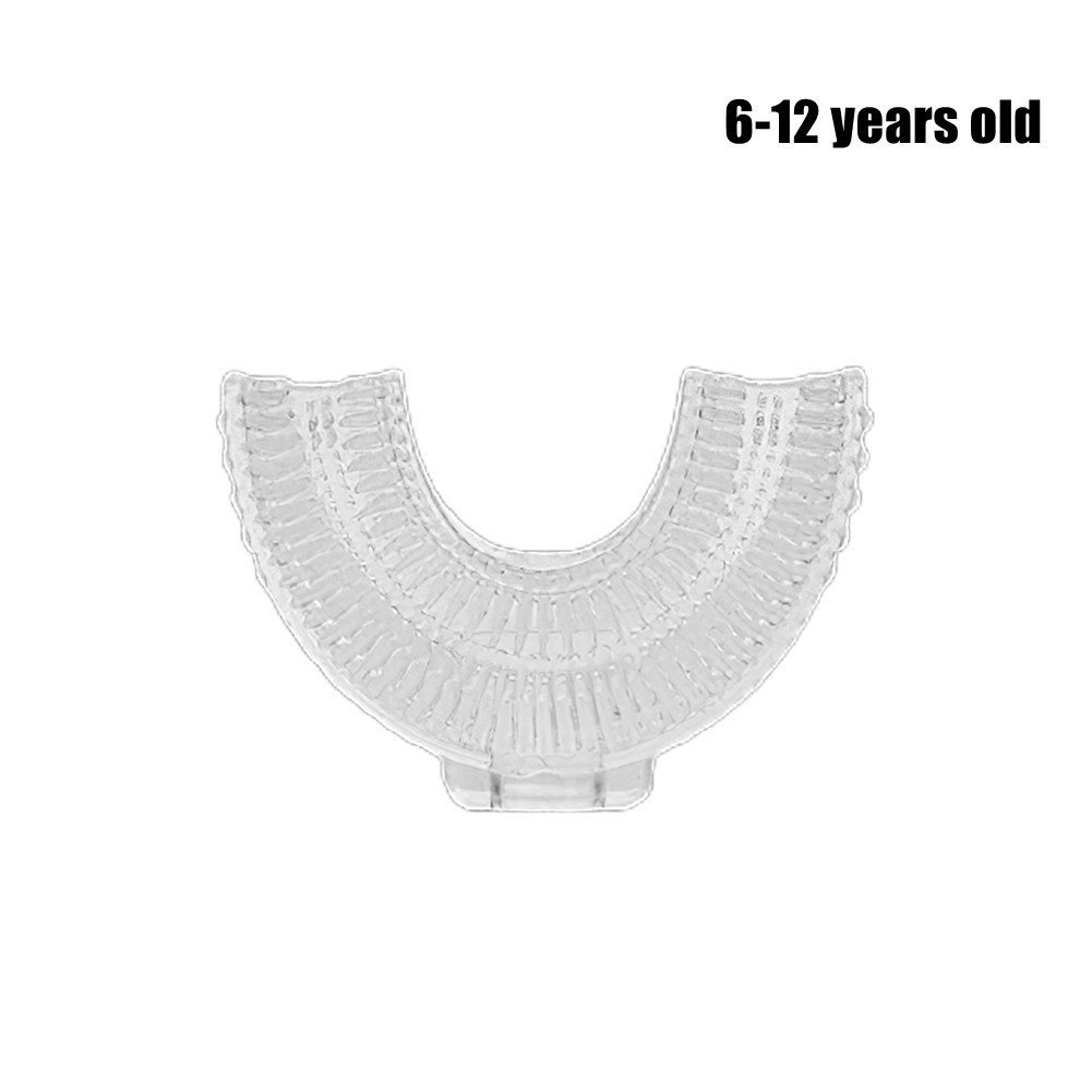 Bàn Chải Đánh Răng Silicone Xoay 360 Độ Hình Chữ U Chống Bụi Cho Bé