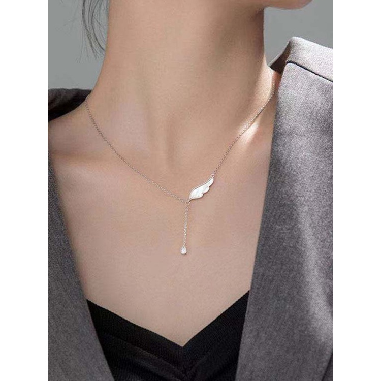 Vòng cổ Mặt Hình Cánh Thiên Thần Vỏ Sò Sang Trọng Cho Nữ