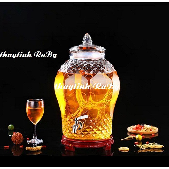 Bình Ngâm Rượu 10 Lít - Bình Thủy Tinh Ngâm Rượu 8833