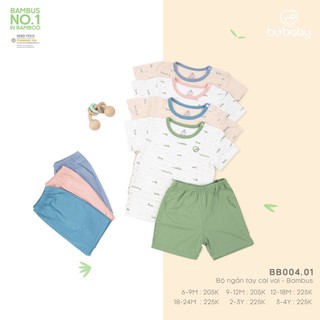 Bubaby mới! Bu bambus- nó.1 in Bamboo. Bộ cộc tay cài vai quần đùi cho bé