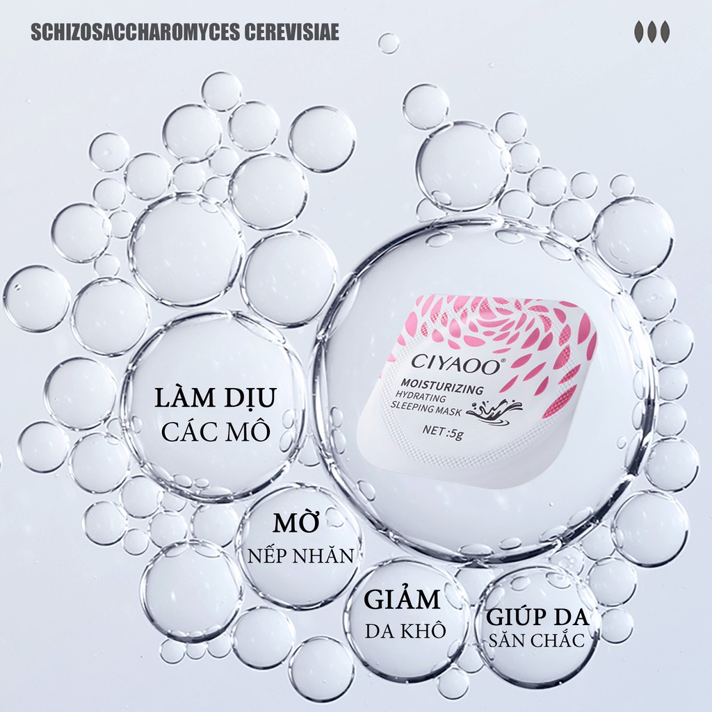 Mặt Nạ Ngủ Nhau Thai Cừu Cấp Dưỡng Ẩm CIYAOO Dưỡng Trắng &amp; Chống Lão Hóa Da (07 Hũ/Hộp)