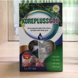 Koreplussgou hỗ trợ giảm sưng đau khớp do gout, giảm lượng Acid Uric