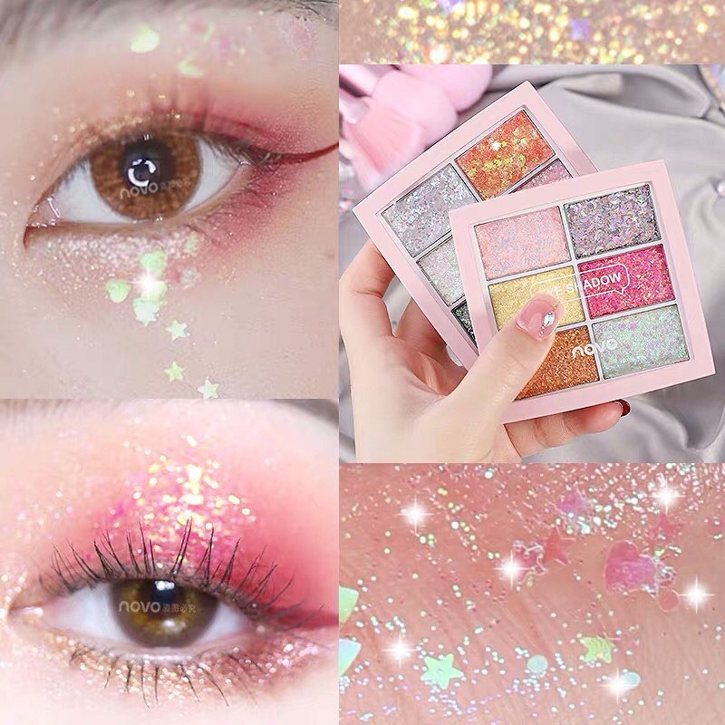 💢Nhũ mắt Novo hộp 6 ô lấp lánh