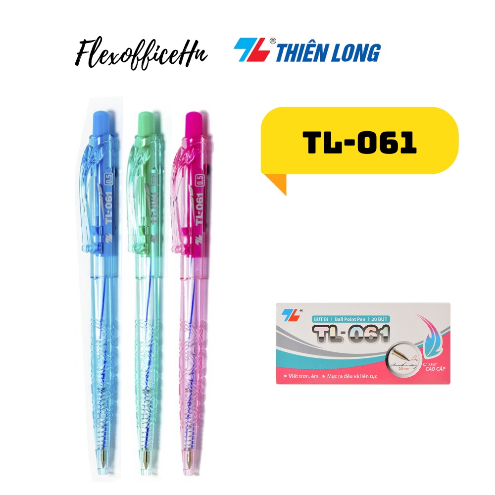 [ SALE SỐC ] 20 Bút bi Thiên Long TL-061 đen