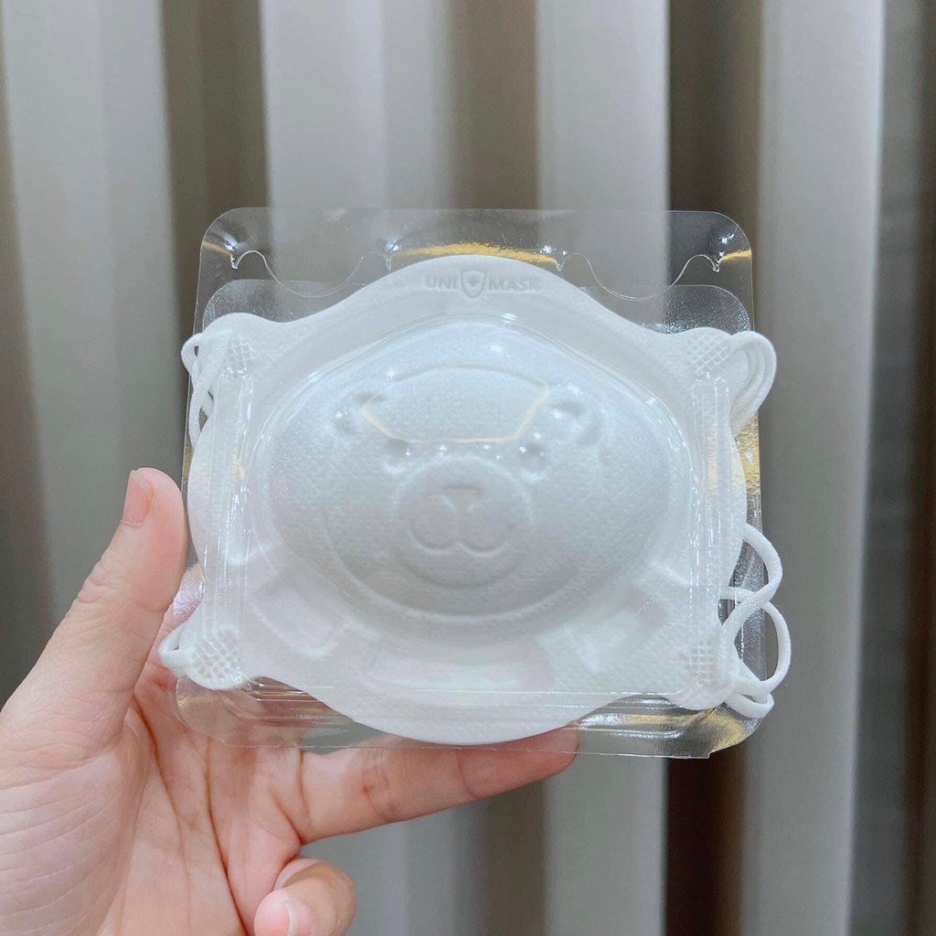 (Mẫu mới) Set 3 chiếc khẩu trang 3D UNI MASK cho bé 0-3 tuổi- TIÊU CHUẨN NHẬT BẢN