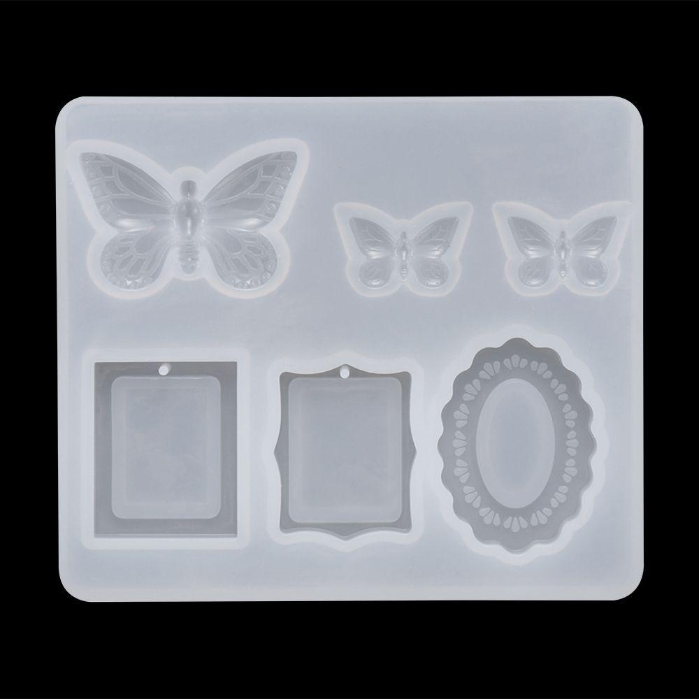 Khuôn Nhựa UV Trong Suốt Làm Bông Tai|Khuôn Silicone Làm Mặt Dây Chuyền Hình Bướm