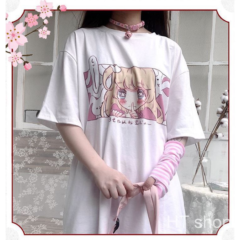 [Mã FASHIONT4WA2 giảm 10K đơn 50K] ÁO THUN, ÁO PHÔNG TAY LỠ UNISEX FORM RỘNG OVERSIZE ANIME M58