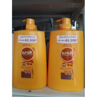 Dầu gội SUNSILK MỀM MƯỢT DIỆU KỲ chai lớn 1,4 kg.