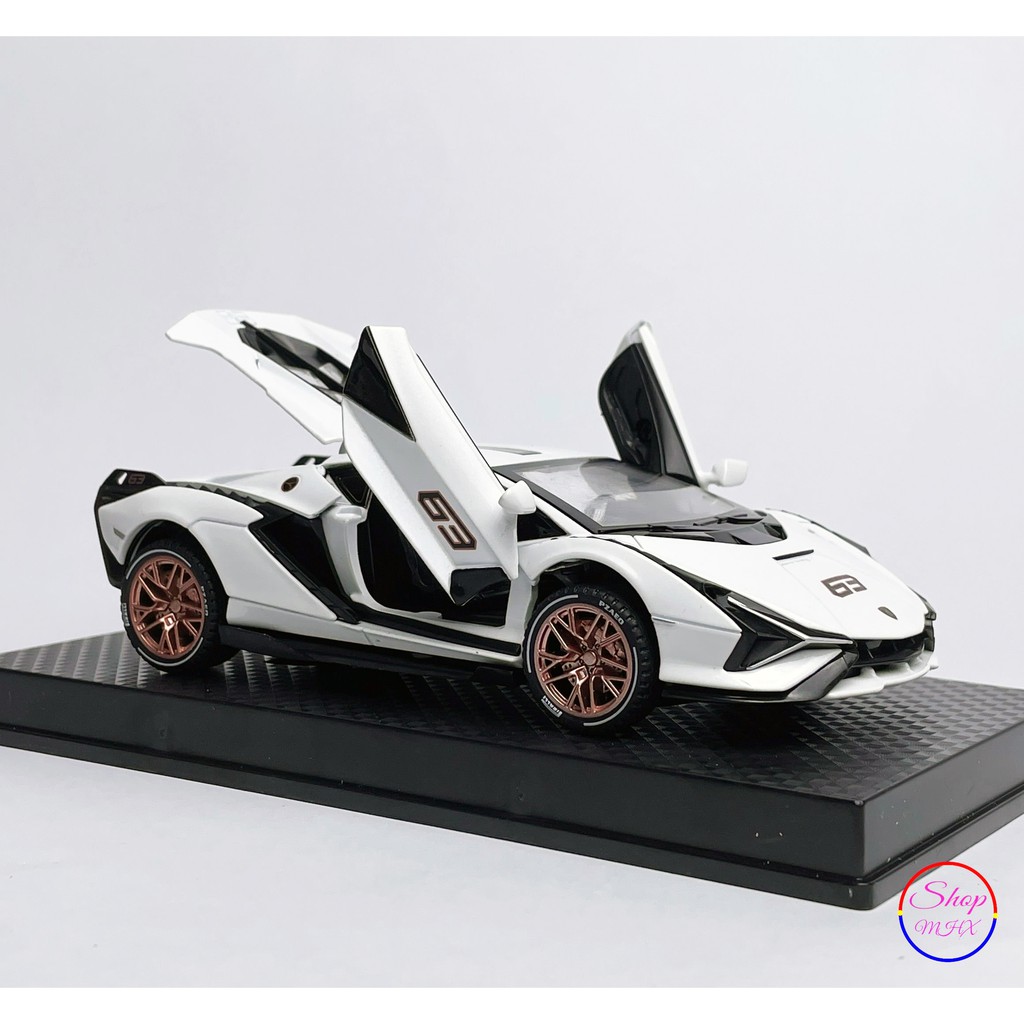 Xe đồ chơi mô hình sắt Lamborghini Sian FKP 37 TẶNG KÈM BIỂN SỐ tỉ lệ 1:32 hãng XHD