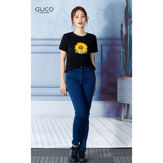 Áo thun nữ A239 màu đen và màu trắng Guco