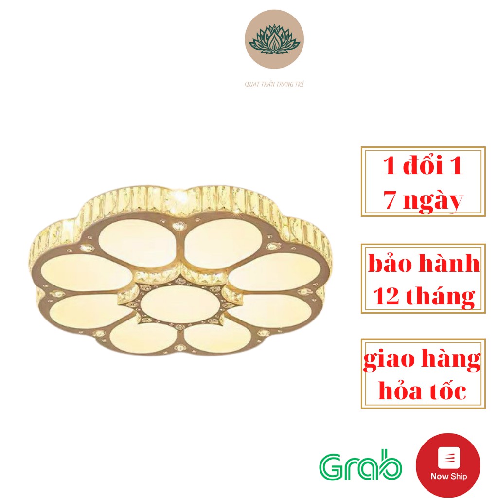 Đèn Led Ốp Trần Pha Lê OTP89, Đèn Mâm Pha Lê Trang Trí Phòng Khách