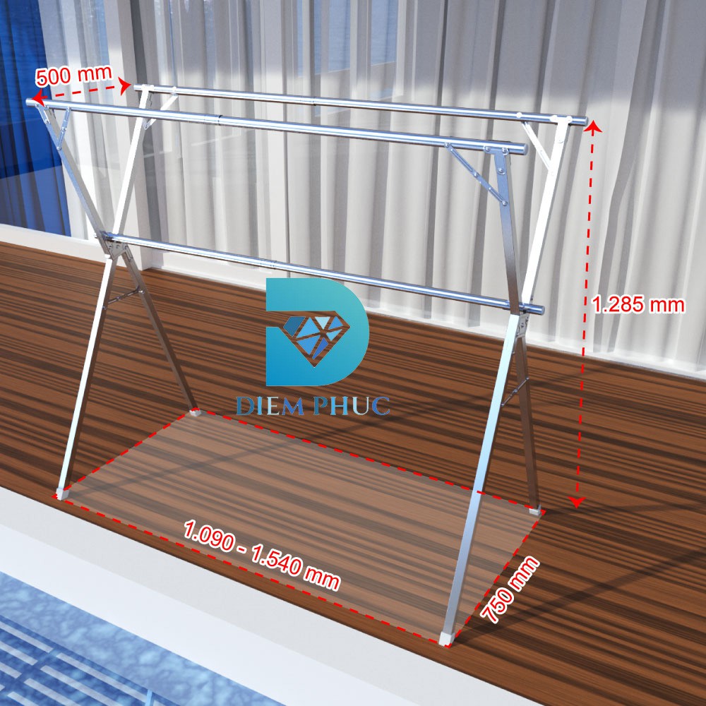 Sào Phơi Đồ Hichiwa - Sào Phơi Inox Thông Minh Cao Cấp - Chắc Chắn, Giàn Phơi Thông Minh Diễm Phúc