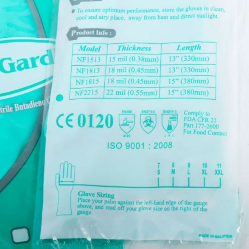 GĂNG TAY CAO SU CHỐNG DẦU MALAYSIA CHỐNG DẦU CHỐNG HOÁ CHẤT