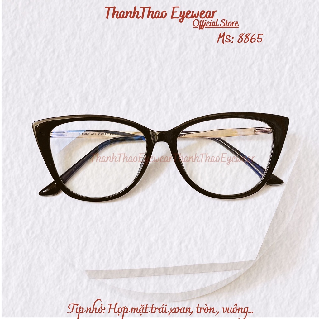 Kính Mắt Mèo, Gọng Kính Cận Nữ Đẹp THANHTHAO EYEWEAR Cao Cấp M8865