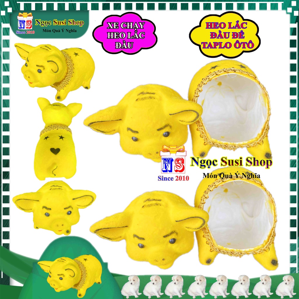 CON HEO LẮC LƯ ĐỂ TAPLO Ô TÔ XE HƠI SIÊU DỄ THƯƠNG - KHI XE CHẠY HEO SẼ LẮC LƯ CÁI ĐẦU