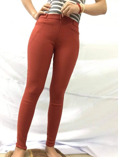 Quần kaki bố chéo dây kéo