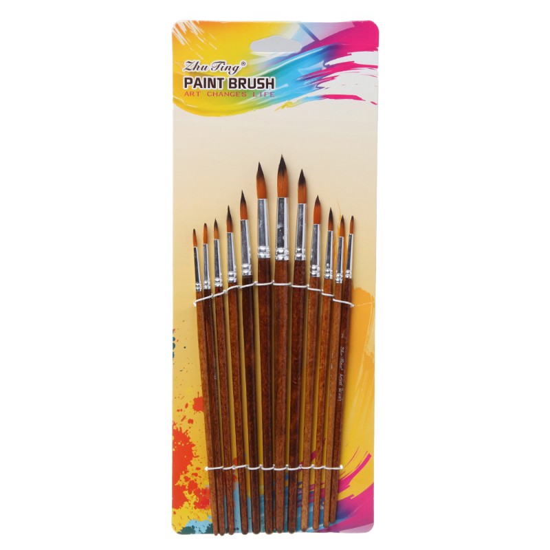 Set 12 Cọ Vẽ Màu Nước Chuyên Nghiệp Tiện Dụng