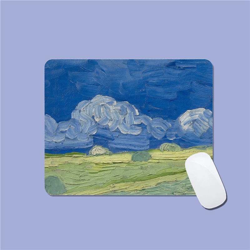Thảm Lót Bàn Họa Tiết Tranh Vẽ Van Gogh Đơn Giản Dễ Thương